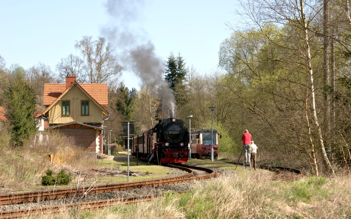 Selketalbahn in der Harzlandschaft